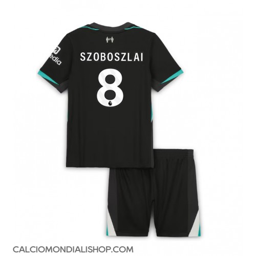 Maglie da calcio Liverpool Dominik Szoboszlai #8 Seconda Maglia Bambino 2024-25 Manica Corta (+ Pantaloni corti)